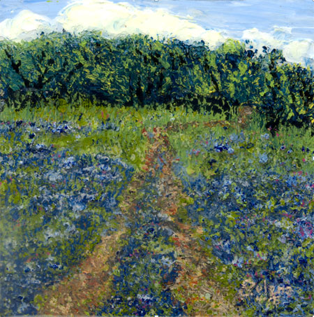 Painting of Field of Bluebonnets Contemplative Outreach San Antionio